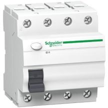 K60 25A 4-pole 30mA differential circuit breaker type AC A9Z05425, Schneider