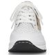 21. Rieker W N6304-80 white leather wedge shoes