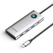 Orico PW11 8in1 USB-C Docking Station 2x USB-A 3.0 1x USB-A 2.0 1x USB-C 3.0 1x USB-C PD 100W 1x HDMI 4K 60Hz 1x VGA 1080P 60Hz 1x RJ45 Gigabit Ethernet - Silver