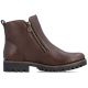 2. Women's brown leather ankle boots with zipper Rieker 78556-28