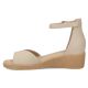 3. Women's leather wedge sandals beige Filippo DS7635