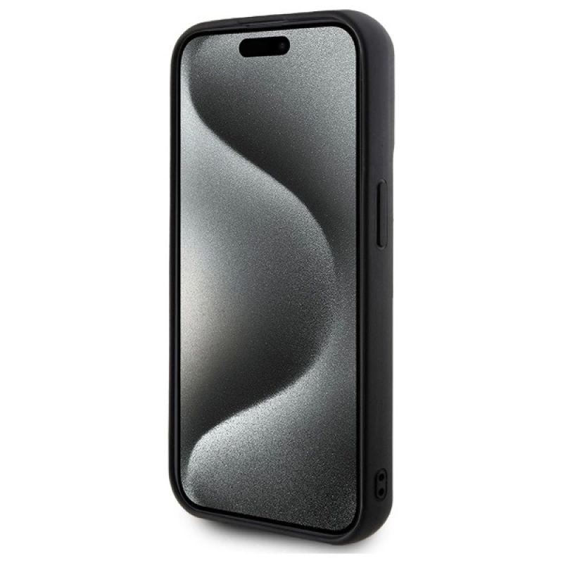 5. Karl Lagerfeld 3D Rubber Signature Case for iPhone 15 Pro Max - Black
