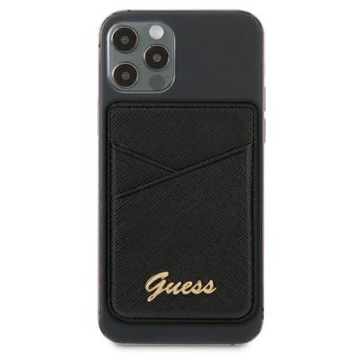 2. Guess Saffiano MagSafe Wallet - Black
