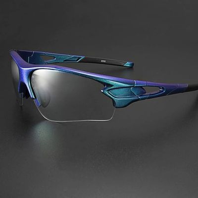3. Rockbros 10069 Photochromic UV400 Cycling Glasses - Blue