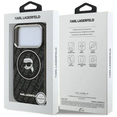 8. Karl Lagerfeld IML Karl Head Logo MagSafe Case for iPhone 17 Pro Max - Black