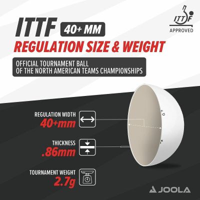 5. JOOLA PRIME TABLE TENNIS BALLS 6 PCS WHITE