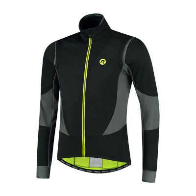 Rogelli BRAVE winter jacket black/fluorescent M