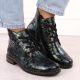 30. Women’s green patent croc ankle boots Rieker 71205-90