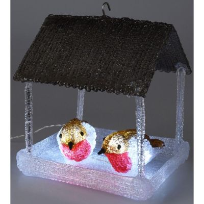 8. BIRD HOUSE LED DECORATION 185X165X230MM GRAY CANOPY