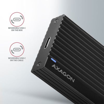 5. Axagon EM2-GTR M.2 Black SSD Enclosure