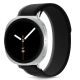 2. Tech-Protect Nylon Stripe Strap for Samsung Galaxy Watch 40/44/46 mm - Black and Orange