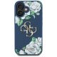 3. Guess Grained Roses Big 4G logo case for iPhone 16 - blue