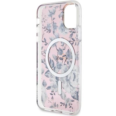 7. Guess GUHMN61HCFWSP iPhone 11 / Xr 6.1" pink/pink hardcase Flower MagSafe