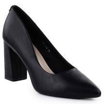 Black pumps with pointed toe, black Sergio Leone PB216
