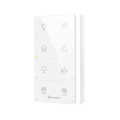 GrentonGrenton touch panel / 8 touch fields / TF-Bus / white glass front