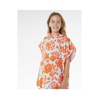 4. RIP CURL Mixed Cotton Hooded Towel-Girl Poncho Red