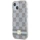 2. DKNY IML Checkered Mono Pattern & Printed Stripes MagSafe case for iPhone 15 / 14 / 13 - beige