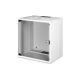 10. 19" 12U wall-mounted network cabinet, SOHO PRO 595 x 540 x 400 mm, glass door, gray, unassembled, 60 kg