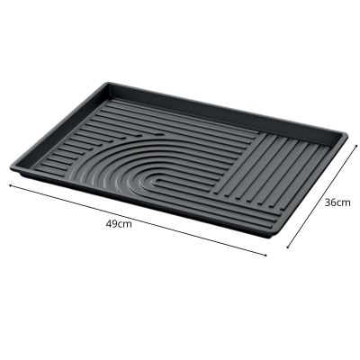 3. SMALL DRAINER SHOE RACK TASSY DRY PAD BLACK PROSPERPLAST