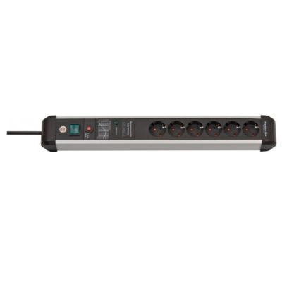 Brennenstuhl 1391010601 5 m power strip 6 x sockets Indoor Black, Silver