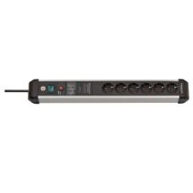 Brennenstuhl 1391010601 5 m power strip 6 x sockets Indoor Black, Silver