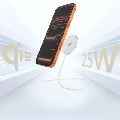 8. Tech-Protect A50 MagSafe 25W QI2.2 Wireless Charger - White