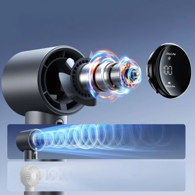 6. Jisulife Handheld Fan Pro1 S 5000mAh FA53PRO Mini Blower Portable USB Metal Fan - Dark Gray