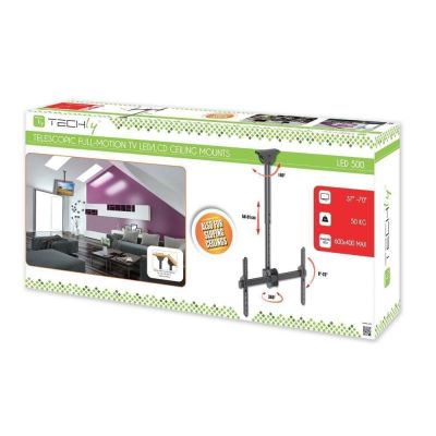 2. Techly ICA-CPLB 946S Sign Holder 177.8 cm (70") Black