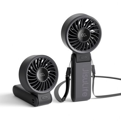 2. Jisulife Handheld Fan Life7 3600mAh Portable USB Fan - Black
