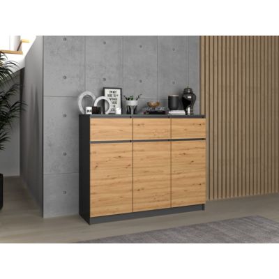 5. Chest of drawers 3D3S 120x40xH97 anthracite/artisan