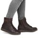 6. Women's brown leather platform ankle boots Rieker Y3421-26