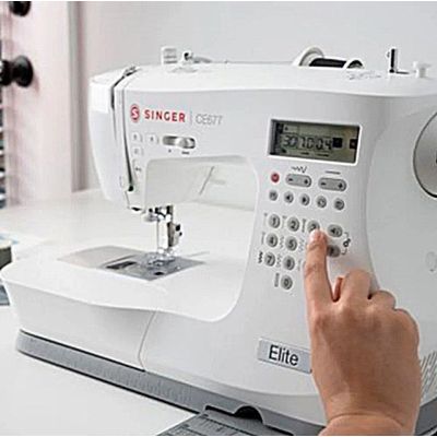9. SINGER Elite CE677 Electric Sewing Machine White