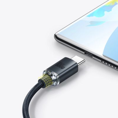 9. Baseus Crystal Shine Series cable USB cable for fast charging and data transfer USB Type A - USB Type C 100W 2m black (CAJY000501)