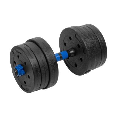 6. Bituminous adjustable dumbbells with connector 2x10kg REBEL ACTIVE