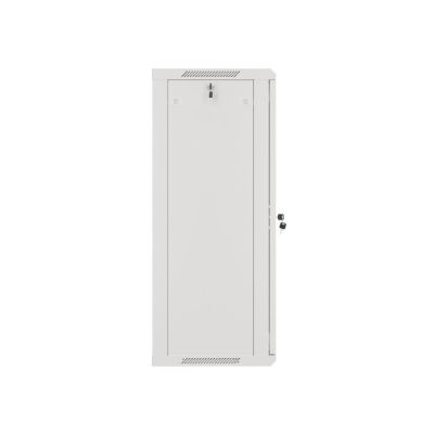 6. Lanberg WF01-6422-10S rack cabinet (22U; 1080mm / 600mm / 450mm; wall-mounted; Glass; 19''; gray)