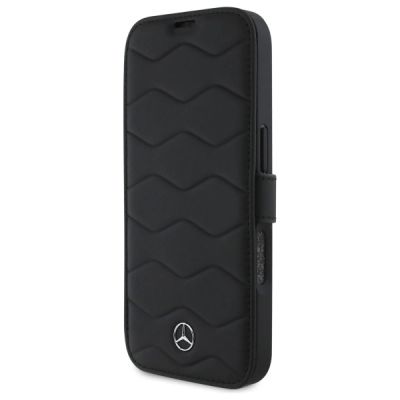 6. Mercedes MB Waves Leather Case for iPhone 16 Pro Max - Black