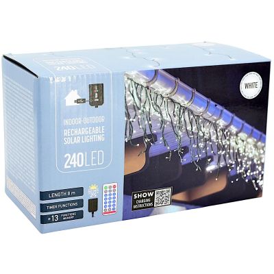 6. SOLAR LIGHT CHAIN 240 LED 13 FUNCTIONS WHITE