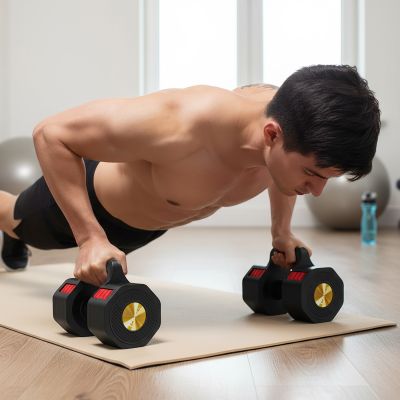 3. HL05 3in1 ADJUSTABLE DUMBBELL WITH SUPPORT FOR PUSH-UPS AND KETTLEBELL HMS