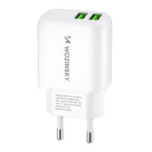 Wozinsky CUWCW 2.4A 2 x USB-A Wall Charger - White