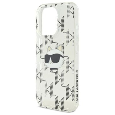 6. Karl Lagerfeld IML Choupette Head Electroplated iPhone 16 Pro Max Case - Clear