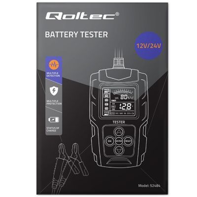 8. QOLTEC BATTERY TESTER WITH LCD DISPLAY | 12V | 24V | 3AH-200AH