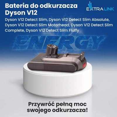 11. Extralink | Filter + battery replacement, battery for Dyson V12 vacuum cleaner | 25.2V 2500mAh