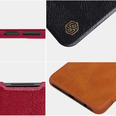 24. Nillkin Qin leather holster case for Xiaomi Redmi Note 9T 5G brown