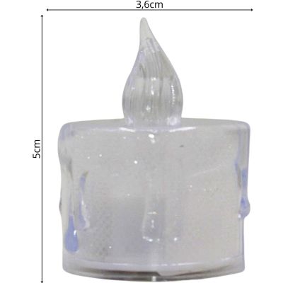 4. DECORATIVE CANDLE 3.6x5CM DECORATED LED