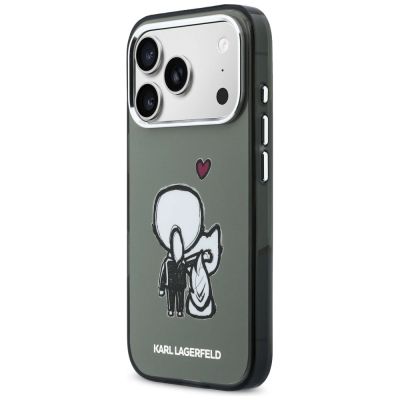 2. Karl Lagerfeld Karl & Choupette Back MagSafe Case for iPhone 17 Pro - Black