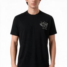 Paul&Shark men's cotton T-shirt, black - model 26411035-11, classic cut, high-quality cotton