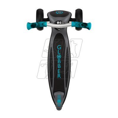 18. Globber Master Prime 3-wheel scooter / Black - Teal 664-105