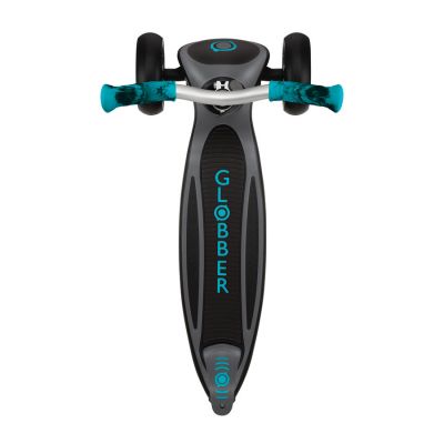 18. Globber Master Prime 3-Wheel Scooter / Black - Teal 664-105