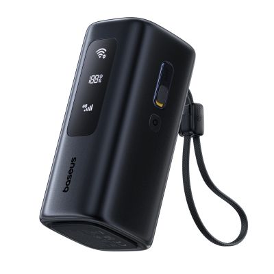 Baseus EnerGeek GX11 MiFi 20000mAh 67W Power Bank with Wi-Fi Function - Black