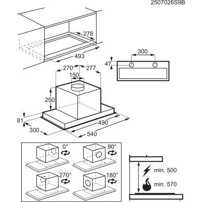 22. Under-cabinet hood, built-in insert ELECTROLUX LFG716X